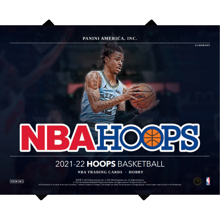2021/22 Panini NBA Hoops Basketball Hobby 20 Box Case